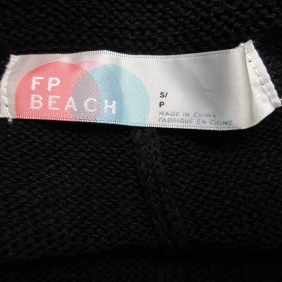FP Free People Beach Women Knit Pants S Black Lounge Pull On Balloon Jogger 450 - Picture 3 of 13
